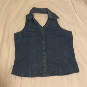 Denim waistcoat vest